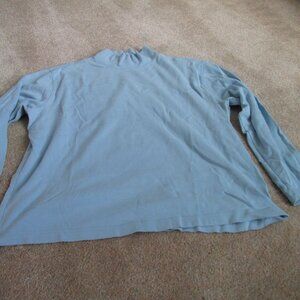 ST Johns Bay Women's Light Blue Mock Turtleneck 1X